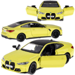 Metalinis žaislinis automobilis MSZ BMW M4, geltonas
