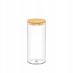 Stiklainis, 1500 ml, WILMAX stiklainis su bambuko dangteliu 1500 ml