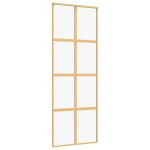 Stumdomos durys auksinės 76x205cm stiklas ir aliuminis 155184