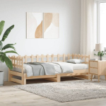 I&scaron;traukiama lova, 2x(80x200)cm, pu&scaron;ies medienos masyvas