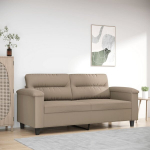 Dvivietė sofa, taupe spalvos, 140cm, mikropluo&scaron;to audinys