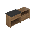 Batų spintelė Asir Filux Bench, ruda