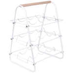 Vyno lentyna, 33x29x46 cm, Vyno lentyna metalinas baltas 9 buteliai 33x29x46 cm