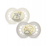 Čiulptukas Mam Original Night Silicone Neutral, 6-16 mėn, 2 vnt.