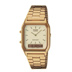 Unisex laikrodis Casio AQ-230GA-9BMQ Vintage Maxi, aukso spalva