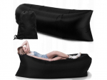 Pripučiama sofa Lazy Sofa, juoda, 185,5x67 cm