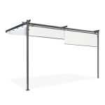 Pavėsinė Pergola Sprint Wall Plus, 4x2.7 m, pilka/balta