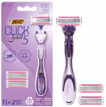 Skustuvo rinkinys Bic Click 5 Soleil: skustuvas + 2 keičiami peiliukai