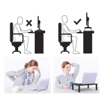 Monitoriaus laikiklis Maclean MC-946 Monitor Laptop Stand 13" - 32" 3-Level Height Adjustment with Drawer up to 20kg Sturdy Vented