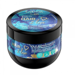 Plaukų kaukė Eveline Cosmetics Hair 2 Love vidutinio poringumo pažeistiems ploniems plaukams aliejaus formulė