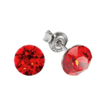 Sidabriniai auskarai moterims DiamondSky Classic Light Siam su Swarovski kristalais DS02A923