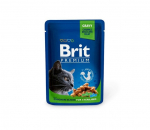 Brit Premium Chicken Slices Sterilised konservai katėms sterilizuotoms katėms, 100 g x 12 vnt.