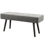 Sėdimoji sofa, mink&scaron;ta sofa, lovos sofa, aksomo i&scaron;vaizda, 100 x 36 x 45 cm, pilka