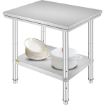 Virtuvinis darbo stalas Vevor,76x60x80cm, sidabrinis