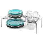 Metalinė virtuvės lentyna juoda, i&scaron;traukiama 34,5-48 cm