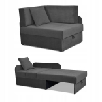 Vaiki&scaron;ka kampinė sofa-lova Denis, juoda