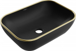 Praustuvas Mexen Rita Black Matt/Gold Edge