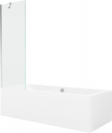 Vonia Mexen Cube su apdaila ir stiklo sienele, 180x80 cm + 60 cm
