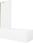Vonia Mexen Cubik su apdaila ir stiklo sienele, 160x70 cm + 80 cm