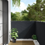 Privatumo suteikianti sodo pertvara, antracito, 400x120cm, pvc