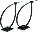 Lipniosios tvirtinimo detalės 19x19mm juodos, 100 vnt.