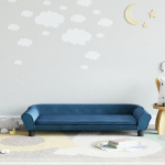 Vaiki&scaron;ka sofa, mėlynos spalvos, 100x50x26cm, aksomas