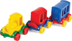 Wader Kid Cars traukinukas su vagonėliais, 3 transporto priemonės