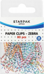 Starpak segtuvų sąvaržėlės, 80 vnt., su dėklu, "zebra" dizainas