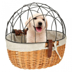 Ratano dviračių krep&scaron;ys su metaliniu rėmu