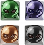 Raktų dangteliai klaviatūrai "alien Head" - 4 vnt., su ap&scaron;vietimu