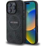 Guess&ldquo; 4G Ring Classic Logo MagSafe&ldquo; dėklas iPhone 16 Pro Max&ldquo; &ndash; juodas