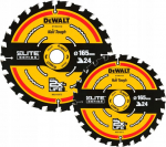 Dewalt pjovimo diskas medienai 165x20mm, 24 dantys