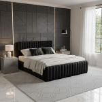 Lova POSH + Čiužinys SAPNAS 2 XL|180x200|Juoda|Veliūras