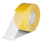 Dvipusė audinio juosta 5cm x 20m, itin stipri, skaidri, su stiklo pluo&scaron;to tinkleliu