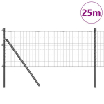 Euro Tvoras su 13 stulpų 0.8x25 m cinkuoto plieno pilka