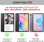 Succtopy dėklas, skirtas galaxy tab s6 lite 10.4 colių (2022/2020), folio atverčiamas pu odos apsauginis dėklas su ra&scaron;iklio laikikliu, stovo piniginės dėklas, skirtas samsung tab s6 lite sm-p613/p619/p610/p615, juodas