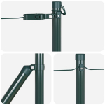 Malkų stulpeliai 7 vnt Žalia &Oslash;32 mm 100 cm Cinkuotas plienas