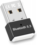 Bluetooth adapteris kompiuteriui 5.3, usb bluetooth adapterio dongle, usb edr bluetooth belaidis siųstuvas-imtuvas stacionariam kompiuteriui, ne&scaron;iojamam kompiuteriui, kompiuteriui, ausinėms, klaviatūrai, pelei, bluetooth stereo, su windows