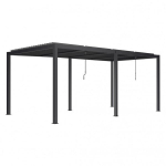 Moderni pilka aliumininė pergola Mirpol Luxe 5,8x3 m su LED ap&scaron;vietimu