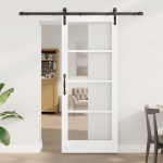 vidaXL Slankios durys ORKDAL Balta ir juoda 83 x 202 cm