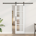 vidaXL Slankios durys ORKDAL Balta ir juoda 61 x 198,5 cm