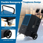 Costway komercinis sausintuvas su siurbliu ir amp; I&scaron;leidimo žarna & 24 valandų laikmatis & 4 mėlyni ratai