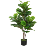Dirbtinis smuikas-figmedis 110 cm Dirbtinis augalas, plastikinis Dirbtiniai augalai vazonuose, dekoracija, dovana, Žalia