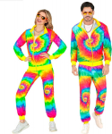 &bdquo;NEON TIE DYE PSICHODELIC HIPPIE PARTY FASHION SPORTINIS KOSTIUMAS&ldquo; (striukė, kelnės)