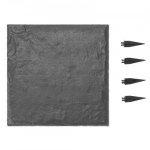 Dekoratyvinės sodo plytelės 4vnt 40x40 cm pilkos