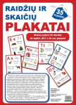 Raidžių ir skaičių plakatai