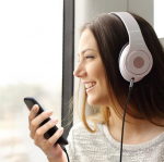 Audio kabelis AUX, 1m, pilkas