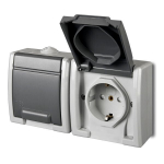 Dvivietis lizdas Elektro-Plast Aquant IP55