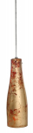 Pakabinamas &scaron;viestuvas Candellux Butelka 31-85293 raudonas/auksinis stiklo gaubtas E27 60W