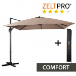 Lauko skėtis su užvalkalu Comfort, rudas